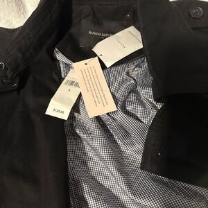 Banana Republic Black and White Checkered Lining Jacket